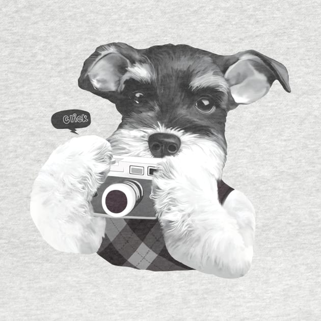 Schnauzer with Camera by zkozkohi